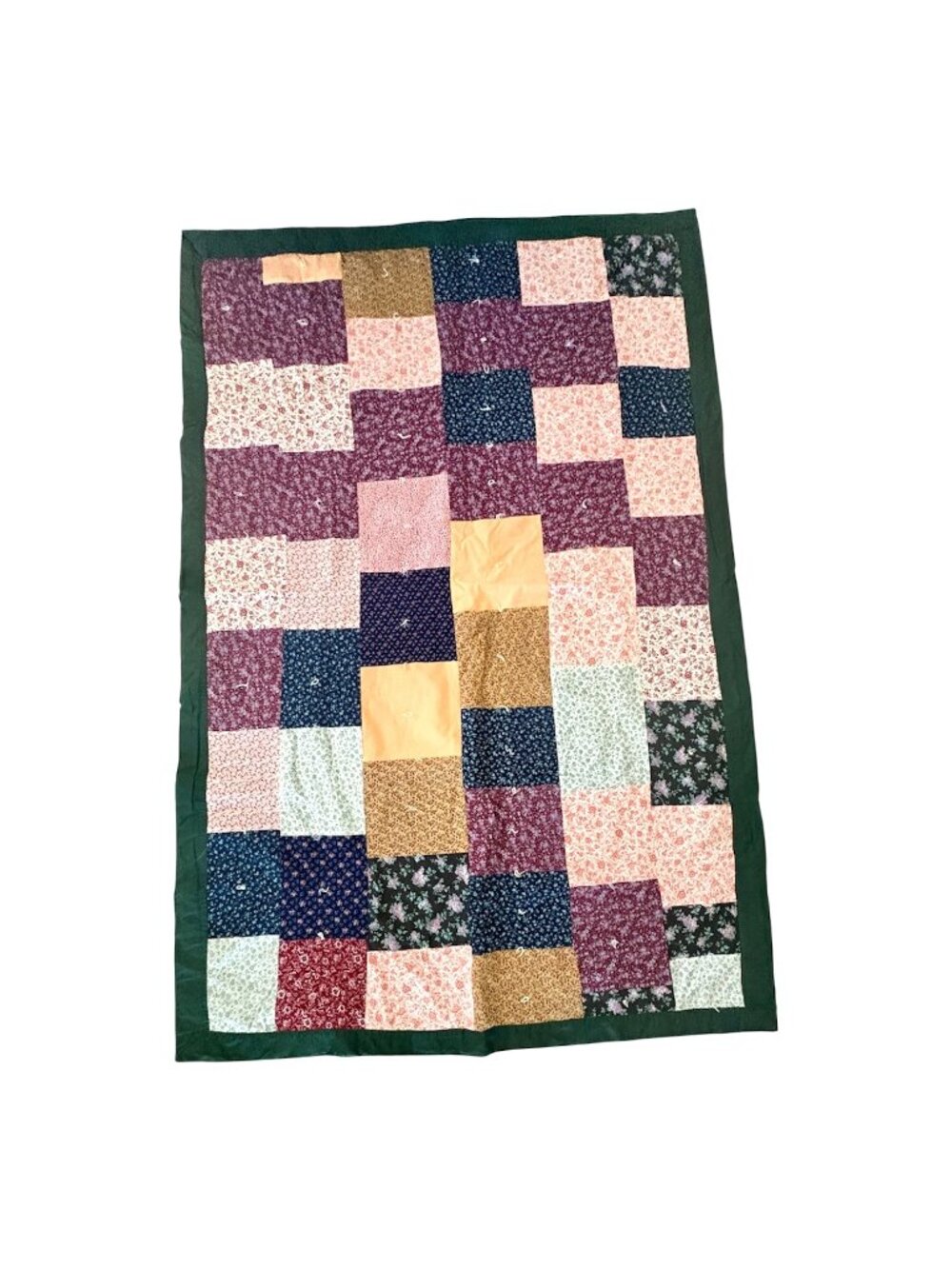 Vintage Hand Tied Patchwork Quilt 88 x 68 Twin Full Cottagecore Rustic Americana